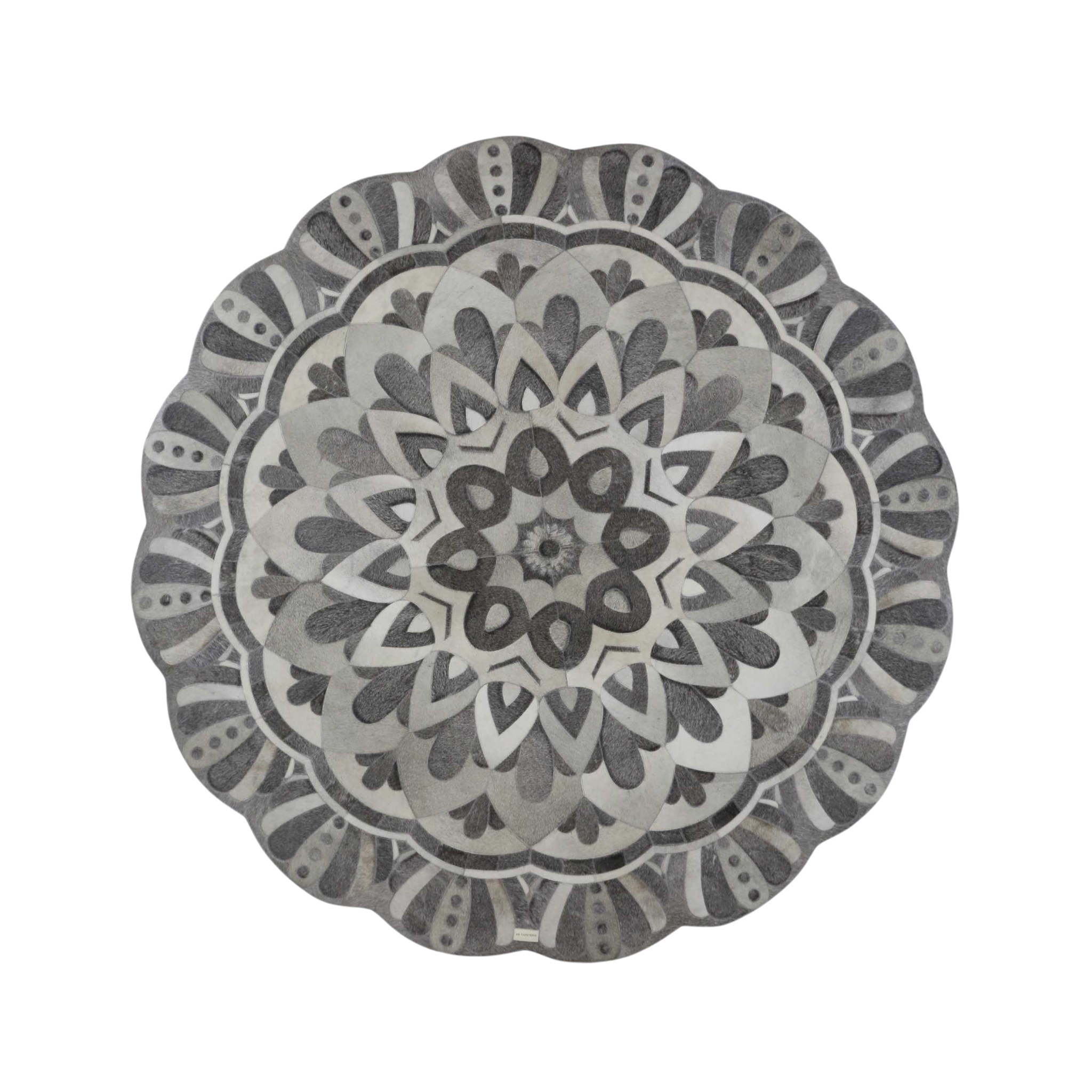 FD309E – AURORA | Genuine Leather Rug | Mandala