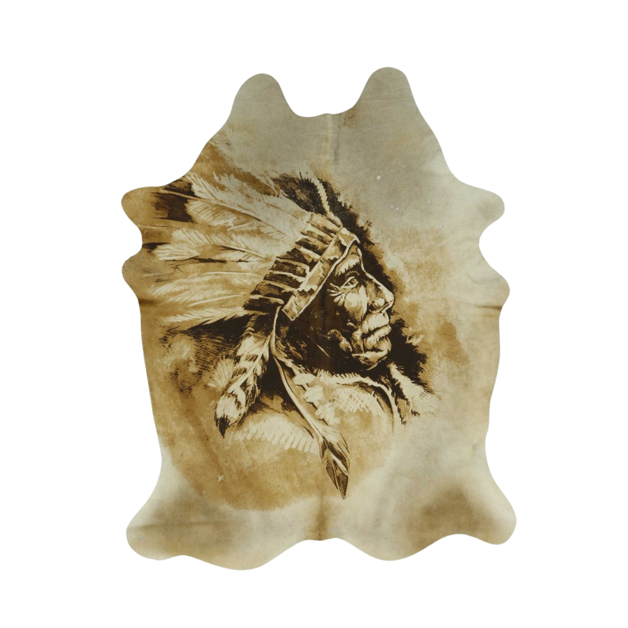 INDIAN – Printed Genuine Leather Rug